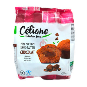 Celiane Gluten Free - Mini Muffins Recheio de Chocolate Sem Glúten