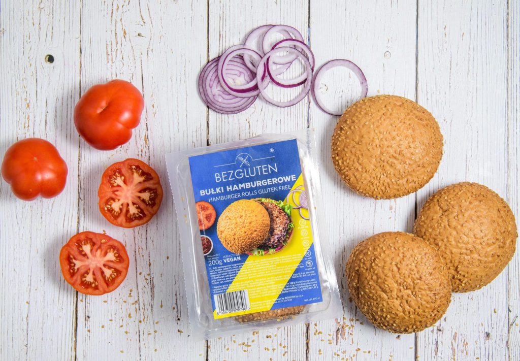 Hambúrguer caseiro em pão sem glúten